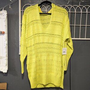 Free People Yellow Knit Sweater Top